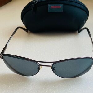 Vtg Carrera -Safilo Sunglass Black & Metal & Case CA 928/s 57 17 145 3-2 7SJP Ra
